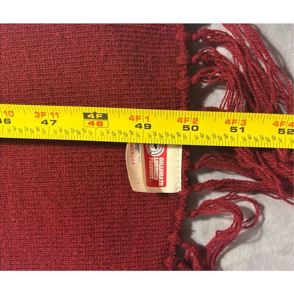 Vintage Iowa State Cyclones Scarf Scarve By Paramount Knitwear Red - Picture 8 of 8